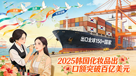2025 韩妆出口规模破百亿美金大关 反超美国登顶全球第二宝座