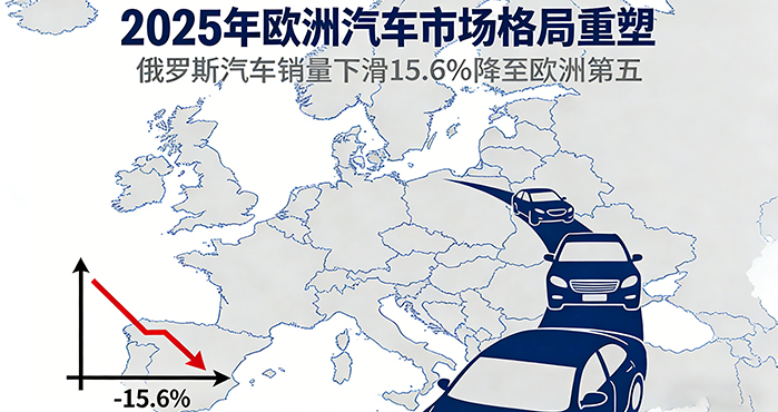 2025年欧洲汽车市场格局重塑：俄罗斯销量骤降15.6%跌至第五