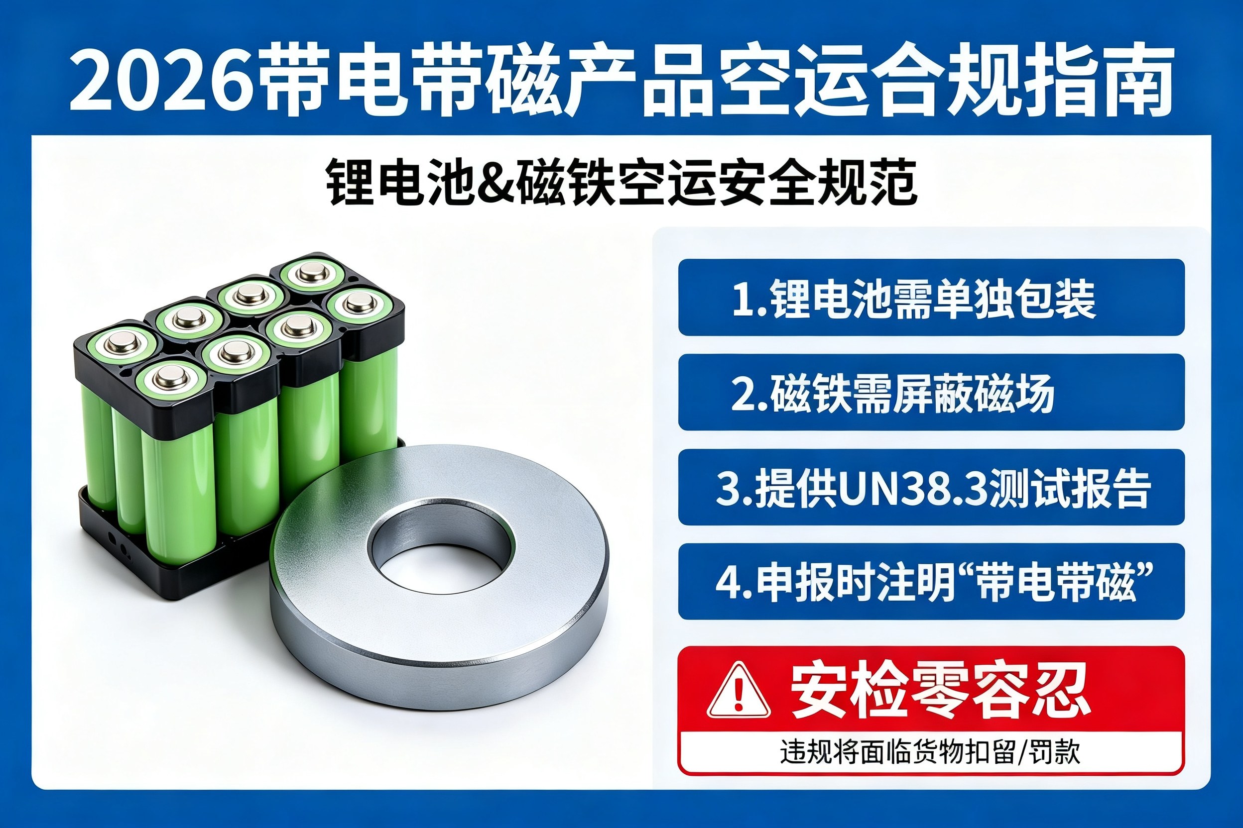 空运带电带磁产品，哪些细节操作能杜绝机场安检退回
